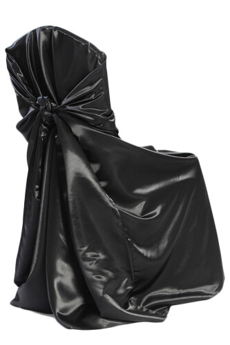 Black Satin Bag Universal Chair Covers
