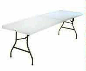 Cosco 8 Foot Rectangle Centerfold Table Rental - Des Moines