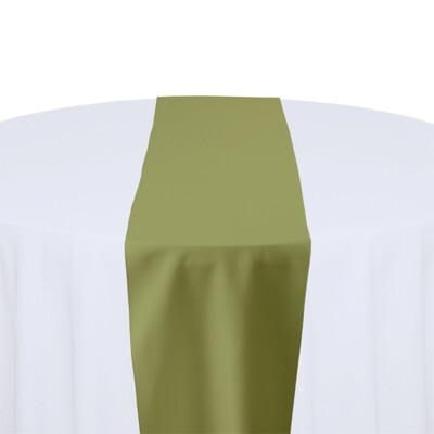 Light Olive Table Runner Rentals - Polyester