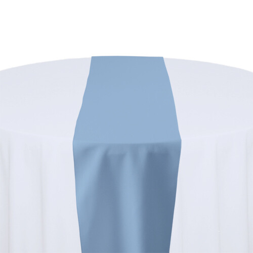 Powder Blue Table Runner Rentals - Polyester