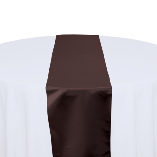 Brown Satin Table Runners Rentals