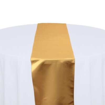 Gold Satin Table Runners Rentals