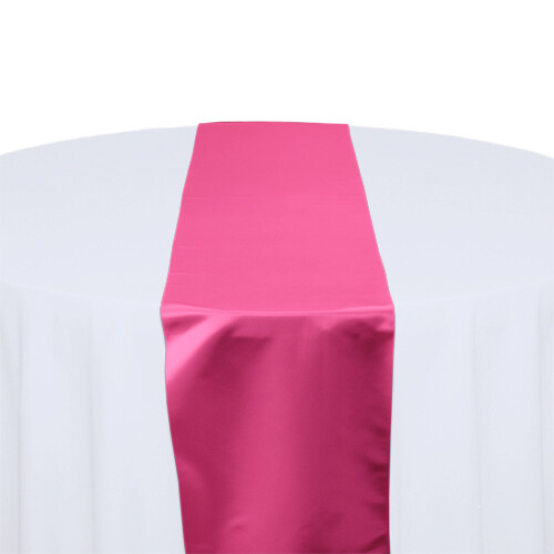 Hot Pink Satin Table Runners Rentals