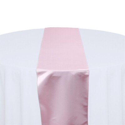 Pink Satin Table Runners Rentals