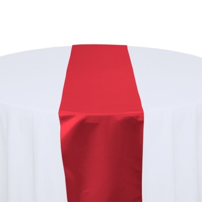 Red Satin Table Runners Rentals