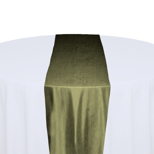 Olive Table Runner Rentals - Taffeta