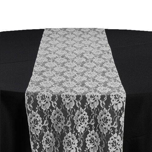 White Lace Table Runner Rentals