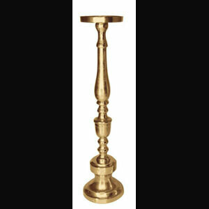 Gold Pillar Candle Stand - Medium Gold Pillar Candle Stand - Medium
