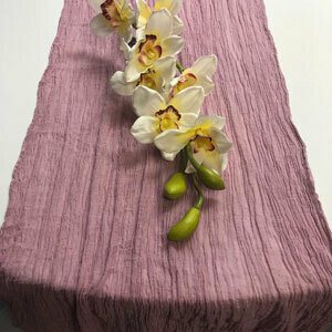 Dusty Rose Table Runner Rentals - Cheesecloth