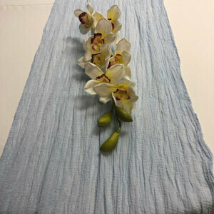 Powder Blue Table Runner Rentals - Cheesecloth