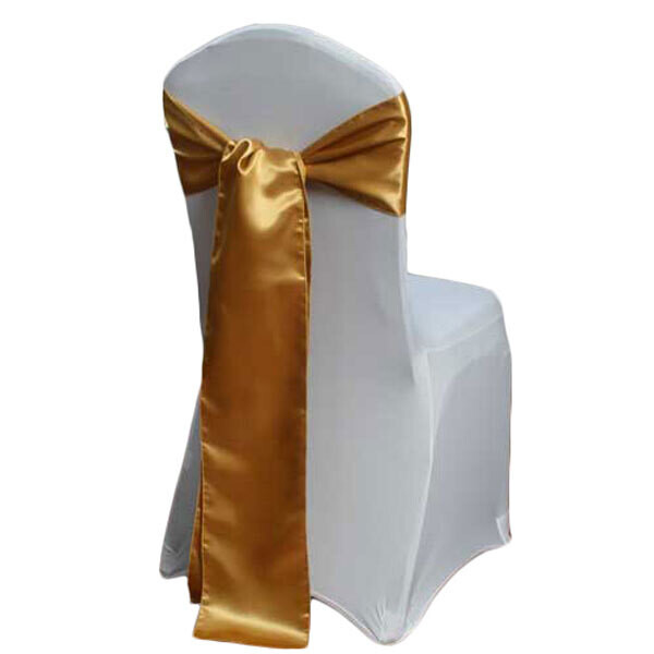 Gold Polyester Satin Chair Sash Rentals Gold Polyester Satin Chair Sash Rentals