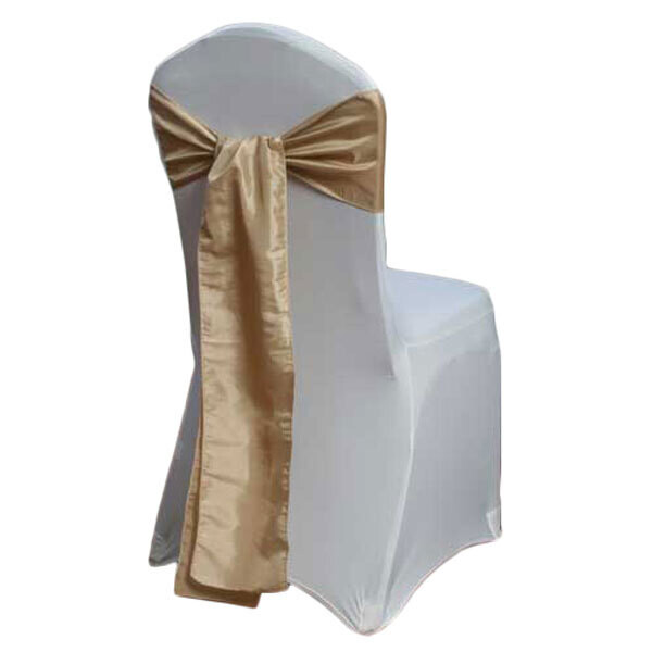 Champagne Taffeta Chair Sashes Rental