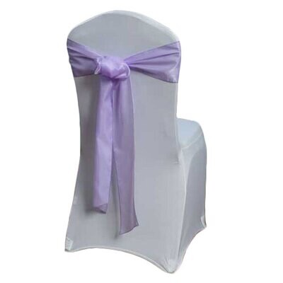 Lavender Organza Satin Chair Sash Rentals