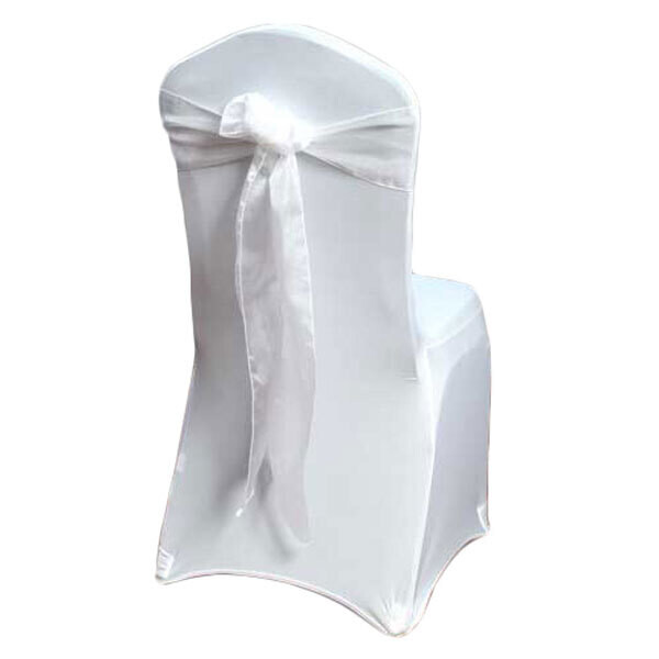 White Organza Sheer Chair Sash Rentals White Organza Sheer Chair Sash Rentals