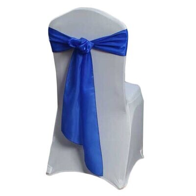 Royal Blue Organza Satin Chair Sash Rentals Royal Blue Organza Satin Chair Sash Rentals