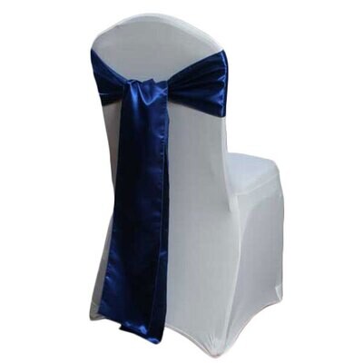 Royal Blue Polyester Satin Chair Sash Rentals Royal Blue Polyester Satin Chair Sash Rentals