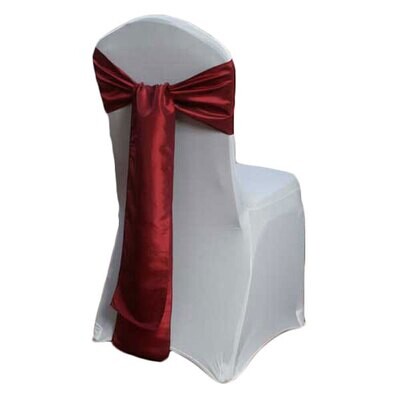 Ruby Taffeta Chair Sash Rentals