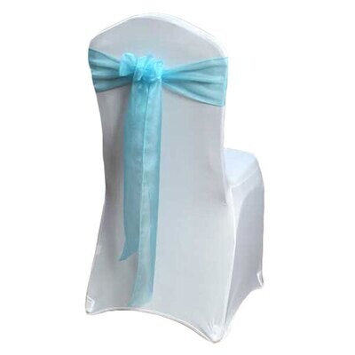 Tiffany Blue Organza Sheer Chair Sash Rentals Tiffany Blue Organza Sheer Chair Sash Rentals