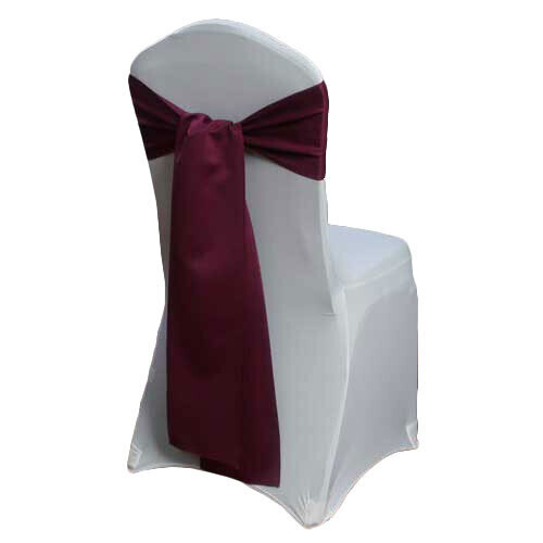 Sangria Matte Satin Chair Sash Rentals