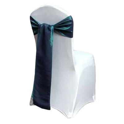 Teal Taffeta Chair Sash Rentals