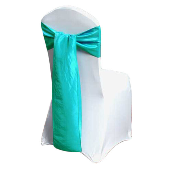 Turquoise Taffeta Chair Sash Rentals Turquoise Taffeta Chair Sash Rentals