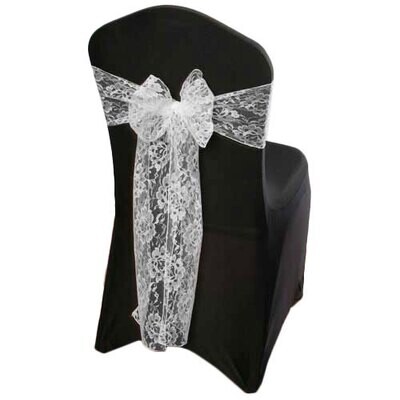 White Lace Sash Rental White Lace Sash Rental