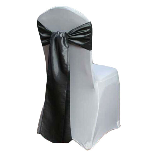 Silver Platinum Taffeta Sash Rental
