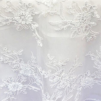 White Floral Lace Table Overlay