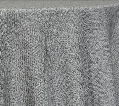 Grey Faux Linen Tablecloth Rentals