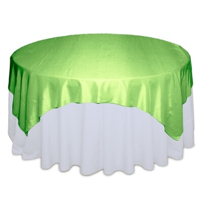 Chartruese Green Taffeta Table Overlay Rentals