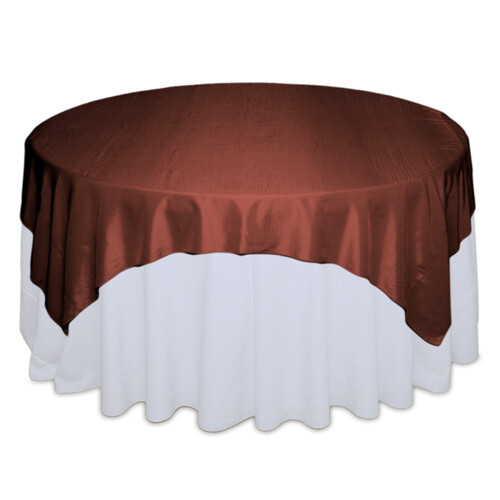 Cinnamon Taffeta Table Overlay Rentals