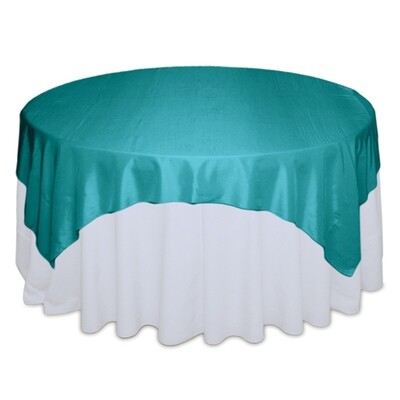 Turquoise Taffeta Table Overlay Rentals