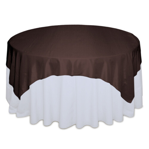 Brown Taffeta Table Overlays Rentals Brown Taffeta Table Overlays Rentals