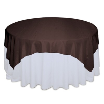 Brown Taffeta Table Overlays Rentals