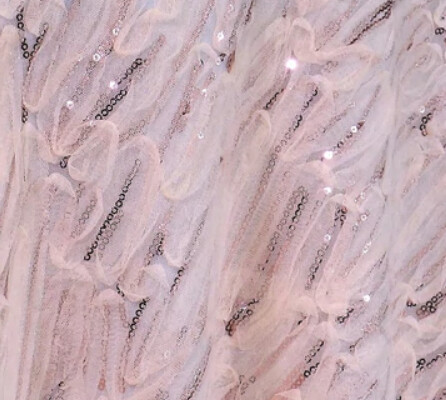 Blush Sheer Ribbon Sequin Table Overlays Rental Blush Sheer Ribbon Sequin Table Overlays Rental