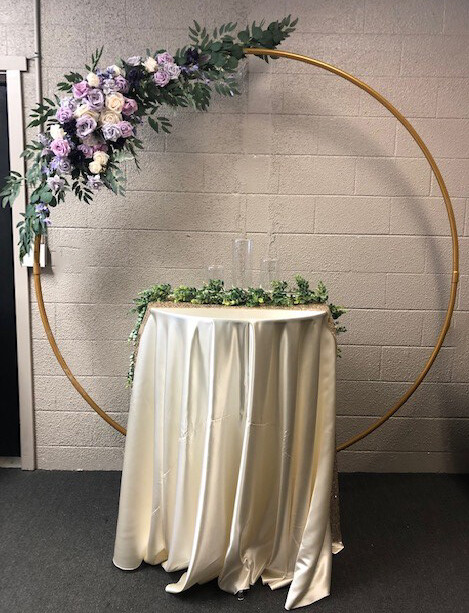 Circle Golden Wedding Arch Rental Circle Golden Wedding Arch Rental