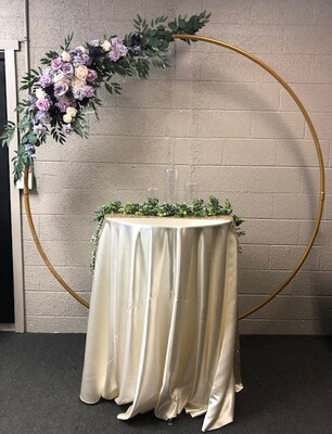 Circle Golden Wedding Arch Rental