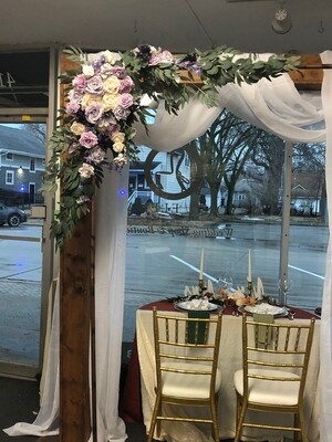 Wedding arch and online chair rental