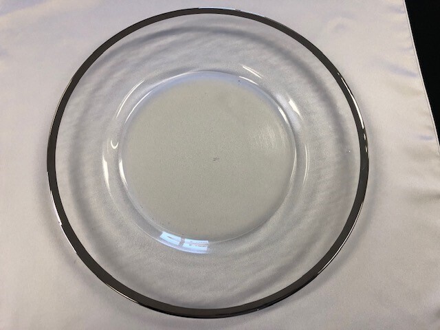 Glass Charger Plate with Black Rim Glass Charger Plate with Black Rim