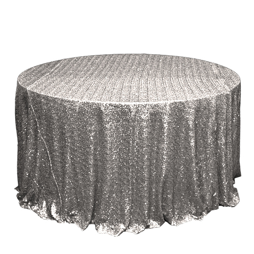 Silver Sequin Overlay Rentals - Mesh