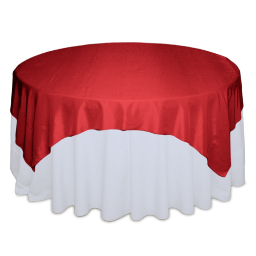 Apple Red Table Overlays - Taffeta