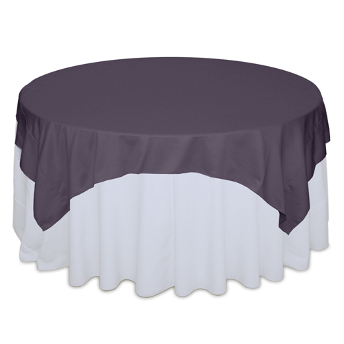 Victorian Lilac Matte Satin Table Overlay Rental