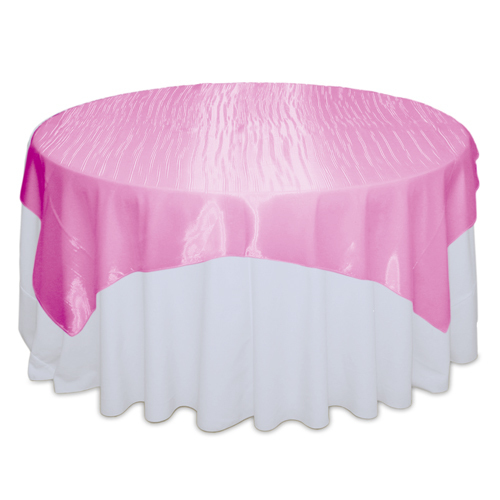 Pink Raspberry Mirror Table Overlay Rental