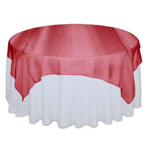 Red Sheer Table Overlay Rental