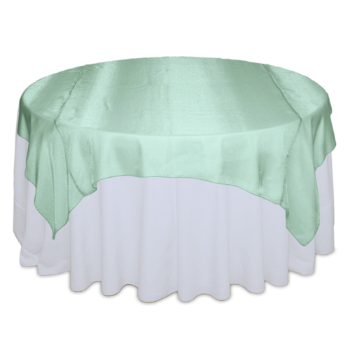 Mint Green Sheer Table Overlay Rental