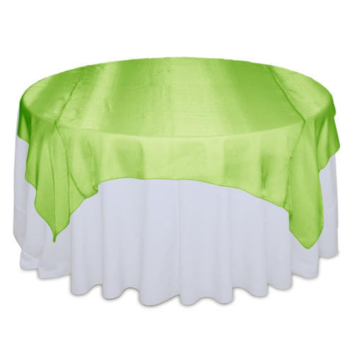 Lime Green Sheer Table Overlay Rental