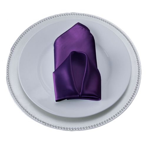 Purple Satin Napkins