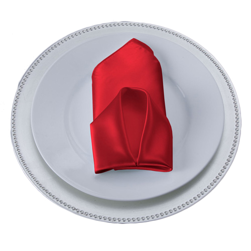 Red Satin Napkins Red Satin Napkins