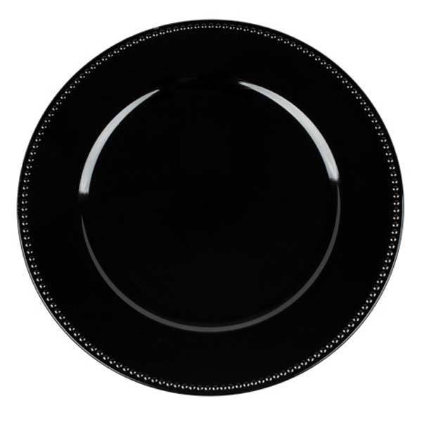 Black Charger Plates