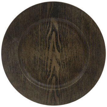 Wood Grain Charger Plate Rental  13"